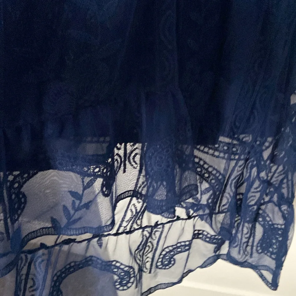 Reba Elegant Blue Lace  dress - Picture 5 of 7